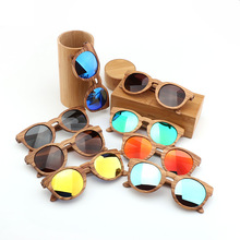 BerWer Handmade Wood Polarized Sunglasses Women Round Vintage UV400 Protection Eyewear Mens Bamboo Sun Glasses 2024 - buy cheap