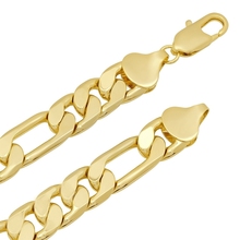 10mm Solid  Gold Filled Figaro Chain Necklace For Men 2024 - buy cheap