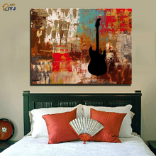 Guitar Music Picture Canvas Wall Art Real Hand Painted Modern Abstract Oil Painting Home Decoration Gift by JYJ No Frame SL011 2024 - buy cheap