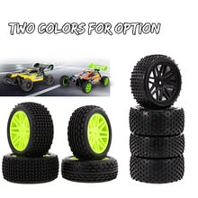 4pcs RC Tires 1/10 Off-road RC Car Parts Tyre Nail Point Tread Pattern VHole Wheel Rim for HSP HPI Redcat RC4WD RC Buggy Truck 2024 - buy cheap