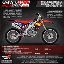 PowerZone Custom Team Graphics Backgrounds Decals 3M Stickers Kit For HONDA CRF250R 2010-2013 CRF450R 2009-2012 036 2024 - buy cheap