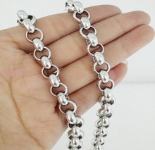 6mm/ 9mm   Stainless Steel High Quality Round Rolo Link Chain Necklace Women Men's HolidY jewelry 2024 - buy cheap