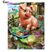 Ever Moment Diamond Painting Handmade Pig Vegetable Hobby Picture Of Rhinestone 5D DIY Diamond Embroidery Artwork ASF1658 2024 - buy cheap