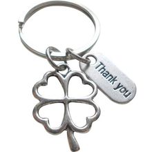 Four-Leaf Clover Keychain For Keys Car Bag Sun Earth Thank You Key Ring Handbag Couple Gear lifebuoy Key Chains Jewelry Party 2024 - buy cheap
