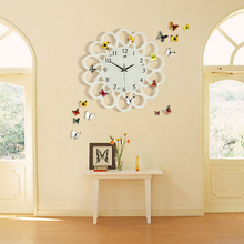 Relógio de parede americano pastoral, relógio em silencioso para sala de estar, quarto criativo, moderno, personalidade, relógio de parede de quartzo 2024 - compre barato