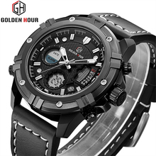 GOLDENHOUR Top Brand Luxury Analog Quartz Watch Men Sports Style Clock Male Waterproof Digital Watches Mens Relogio Masculino 2024 - buy cheap