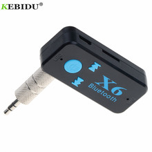 Kebidu X6 адаптер Bluetooth приемник авто Bluetooth Aux комплект поддержка tf-карты A2DP Bluetooth аудио стерео HandFree приемник 2024 - купить недорого