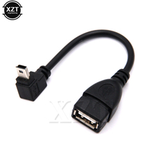 1PCS Mini 5P OTG Upwards Cable USB B Male Conversion Adapter USB A Female Cord Universal black 2024 - buy cheap