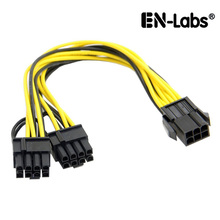 EN-Labs Molex 6-контактный PCI Express на 2 контакта PCIe 8 (6 + 2), материнская плата, видеокарта PCI-e GPU VGA, разветвитель, концентратор, кабель питания 2022 - купить недорого