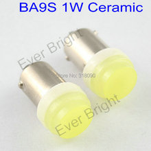 10Pcs/lot The Latest BA9S 1W Ceramic Auto LED Light BA9S Indicator Reading Lamps 12V DC White Interior Light Instument Light 2024 - buy cheap