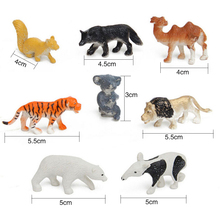 Conjunto de modelos de ação de plástico rígido para crianças, kit de brinquedos coloridos para crianças de animais selvagens, figuras de brinquedo 2024 - compre barato