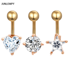 JUNLOWPY-anillo de acero inoxidable para mujer y niña, Piercing de cuerpo en forma de pesa MIX, 3 estilos, 14G, 30 Uds., venta al por mayor 2024 - compra barato