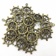 Pendants For Bracelets Antique Bronze Tone Classic Ship Rudder Anchor Metal Charms Jewelry DIY Accessories 28mm 10Pcs 2024 - buy cheap