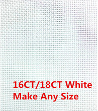 Фабрика магазин 16CT или 18CT белые ткани вышивки крестом Холст Aida ткани 150X50cm Популярные 2024 - купить недорого