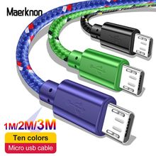 Nylon Braided Micro USB Cable MicroUSB Mobile Phone Cable cord For Samsung S7 Xiaomi Redmi Android Phone Fast Charging Cable 2024 - buy cheap