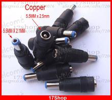5PCS Copper male 2.1mm TO 5.5MM X 2.5mm Female DC plug Connectors for Charger 2024 - buy cheap