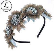 GZHILOVINGL Kids Childs Flower Beach Headbands 2019 New Bohemian Garland Floral Hair Band Accessories For Girls Party headbands 2024 - buy cheap