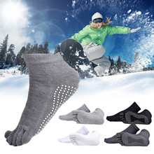 Outdoor Sports Fitness Socks Five-toe Anti-skid Breathable Climbing Camping Hiking Running Cycling Yoga Men Socks Black Gray 2024 - buy cheap