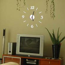 2019  new  arrivals   Modern Wall Clock Living Room DIY 3D Home Decoration Mirror Art Design Silver   6.13 2024 - buy cheap