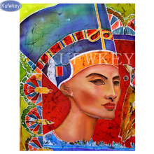 full square diamond painting,free shopping"nefertiti Egypt "diy 5d diamond embroidery abstract painting mosaic,christmas gift 2024 - buy cheap