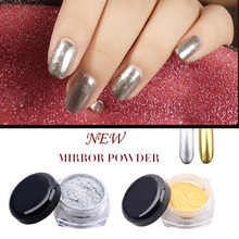 2g/box Gold Silver Chrome Mirror Powder Dust Pigment Magic Aluminum Nail Sequins Glitters DIY Nail Decoration Tools 2024 - buy cheap