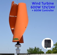 Generador de viento de 600W, 12V, 24V, VAWT, eje Vertical, bajo arranque, uso doméstico + QH, controlador de cargador impermeable de 600W 2024 - compra barato