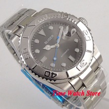 Relógio para homens, mostrador cinza, super luminoso, moldura de cerâmica, movimento automático, masculino, 40mm, 116 2024 - compre barato