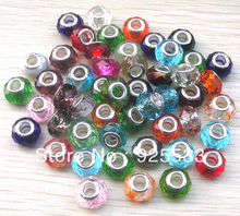 Free Shipping 14mm Crystal Glass Big Hole Loose Beads fit European Jewelry Bracelet Charms DIY 2024 - buy cheap