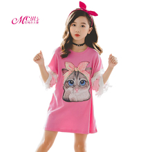 Summer Girls Dress Print Princess Costume Casual Kids Dresses for Girls Birthday Party Clothes Children Dress 4 6 8 10 12 Years 2024 - buy cheap