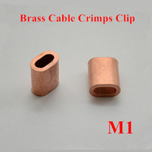 100 Uds. 1mm M1 Cable de latón, manga de engaste, virola de un solo agujero, lazo de engaste, Oval, Clip de cuerda, accesorios Swage 2024 - compra barato