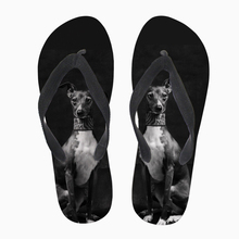 Homens chinelos de praia moda cinza italiano greyhound sapatos planos impressão adolescente menino verão flip flops homem de borracha flip-flops 2024 - compre barato