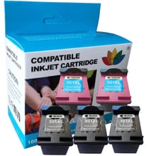 2x Compatible hp 301 XL Refilled Ink Cartridge For HP 2510 3510 D1010 1510 2540 4500 1050 2050 2050s 4502 4504 4505 printer 2024 - buy cheap