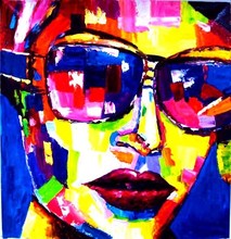 Hand Painted Color Facial Oil Painting On Canvas Modern Abstract Knife Picture Wall Art For Living Room Wall Decor freeshipping 2024 - buy cheap