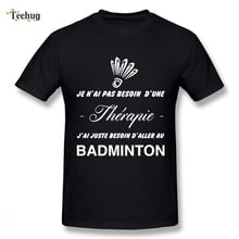 Hipster Man Badminton Tshirt Tee Casual Unique Design Birthday gift For Man Tee shirt Casual Nice Short-sleeved 2024 - buy cheap