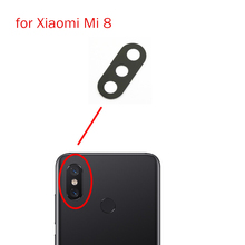 2 шт./партия для Xiaomi Mi 8 Объектив задней камеры основная задняя камера объектив с клеем для Xiaomi Mi 8 запасные части для ремонта 2024 - купить недорого
