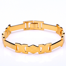 New Trendy Vintage Bracelet Gold Color High Quality Men's Bangle Brand Jewelry For Men \ Women Jewelry Wholesale H315 2024 - buy cheap