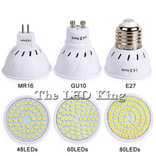 Bright E27 E14 MR16 GU5.3 GU10 Lampada LED Bulb 220V Bombillas LED Lamp Spotlight 48LED 60LED 80LED 2835SMD Lampara Spot Light 2024 - buy cheap