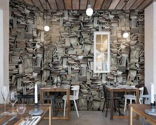Estante tridimensional vintage europeu, fundo 3d, decoração de parede, murais de papel de parede 2024 - compre barato