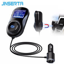 JINSERTA Bluetooth FM Transmitter Wireless FM Modulator Car MP3 Player Handsfree Dual USB Car Charger TF music plays 2024 - buy cheap