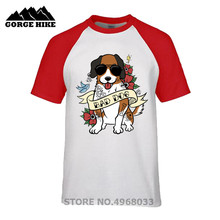 2019 Summer T-Shirt men Harajuku Saint Bernard Bad Dog Funny Print Tee Tops Short Sleeve Men T Shirt Casual Male Clothes Tshirt 2024 - buy cheap