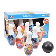 Brand Puzzle educational toys children's toys colored plastic Bowling boxed for indoor and outdoor games Free shipping 2024 - buy cheap