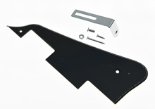 KAISH-golpeador para guitarra LP, color negro, 1 capa, arañazos con placa para soporte cromado, compatible con Les Paul 2024 - compra barato