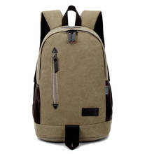 Waterproof Women Men Canvas Backpack School Bags Vintage Male Travel Backpacks Rucksack Fashion Laptop Backpack Bag 14 inch 1265 2024 - buy cheap