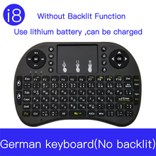 German  Multi-touch i8 mini keyboard 2.4GHz wireless Gaming keysboards air mouse for PC Laptop Tablet 2024 - buy cheap