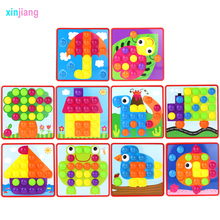 Детская головоломка 3D игрушка-головоломка мозаика композитная картинка кнопки игра сборка мозаика грибной набор для ногтей пазл игрушка 2024 - купить недорого