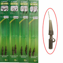 JSM 8pcs Carp Fishing Hair Rigs Braided Thread 8340 Hook Swivel Lead Clips Boilies Carp Rigs Carp Fishing Accessories Tackle 2024 - buy cheap