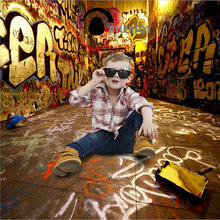 Allenjoy-Fondo de fotografía para estudio fotográfico, telón de fondo de grafiti para niños, cabina de fotos de calle en 3D 2024 - compra barato