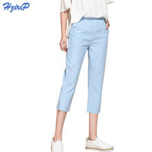 Hzirip Casual Harem Pants Women 2020 New Loose Cotton Linen Trousers Elastic High Waist Vintage Female Capris Plus Size S-3XL 2024 - buy cheap