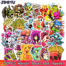 50pcs Mixed Horror Skeleton Sticker Graffiti Dark Cool Stickers for DIY  Luggage Laptop Skateboard Fridge Bicycle Phone Stickers 2024 - buy cheap