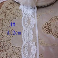 10 Meters/lot 3CM Width Lace Ribbon Fabric Craft for Garment  Hot Sale White Lovely Elastic Stretched Lace Trim 2024 - buy cheap